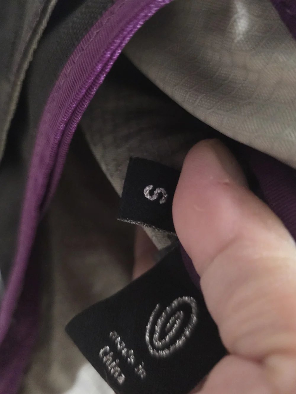 Timbuk2 Black Messenger Bag with Purple Trim and Orange Logo